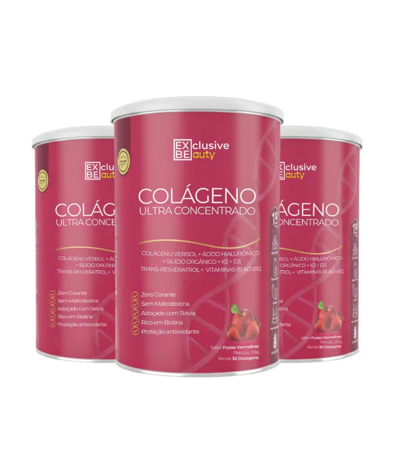 Leve 3 unidades do Colágeno Ultra Concentrado Exclusive Beauty - Exclusive Beauty
